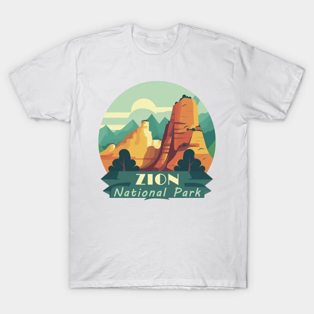 Zion National Park T-Shirt by GreenMary Design